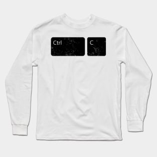 Copy Ctrl-C Ctrl-V Funny Copy Paste Matching For Coworkers Long Sleeve T-Shirt